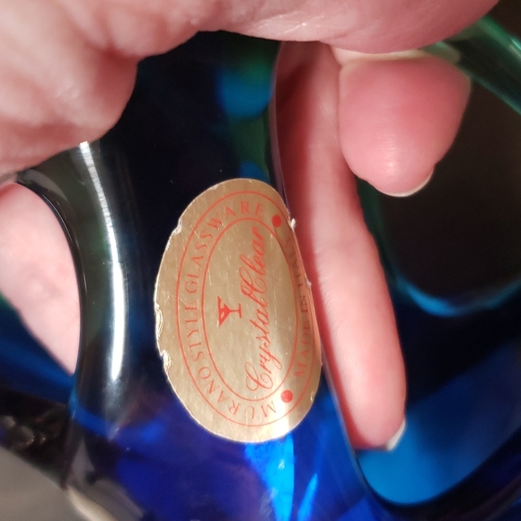 Murano style napkin holder green and blue - Picture 5 of 7